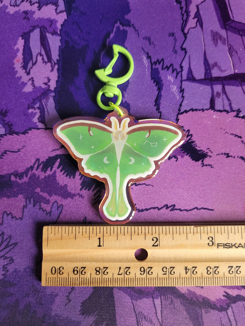 Luna Moth Acrylic Keychain