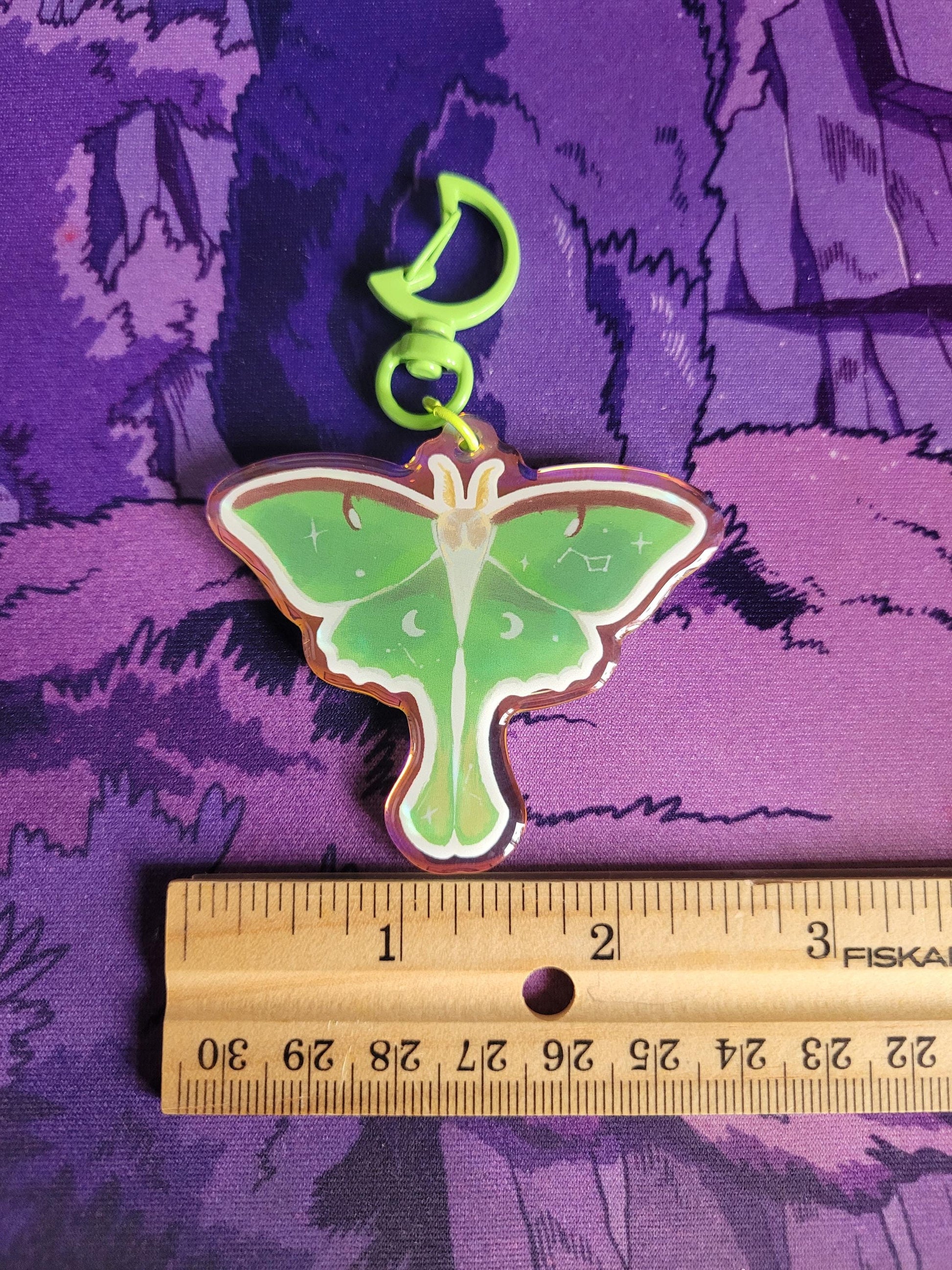 Luna Moth Acrylic Keychain