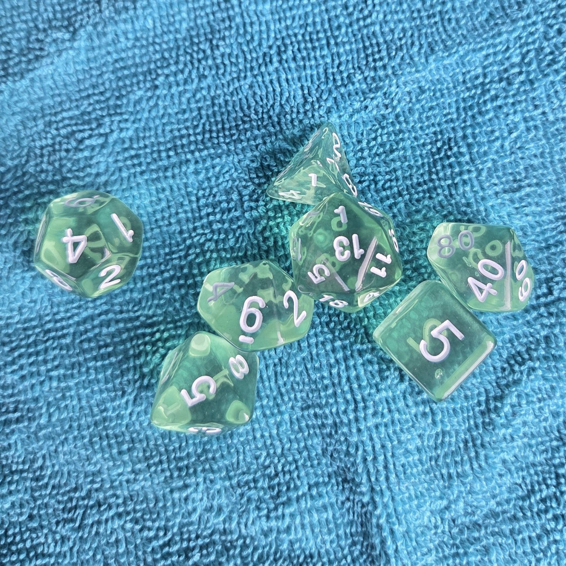 Lime Dice Bag (+ Matching 7pc Dice Set!)