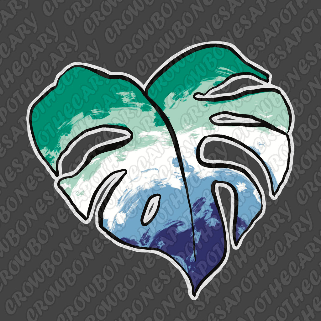 Pride Monstera Leaf - 2" Vinyl Sticker