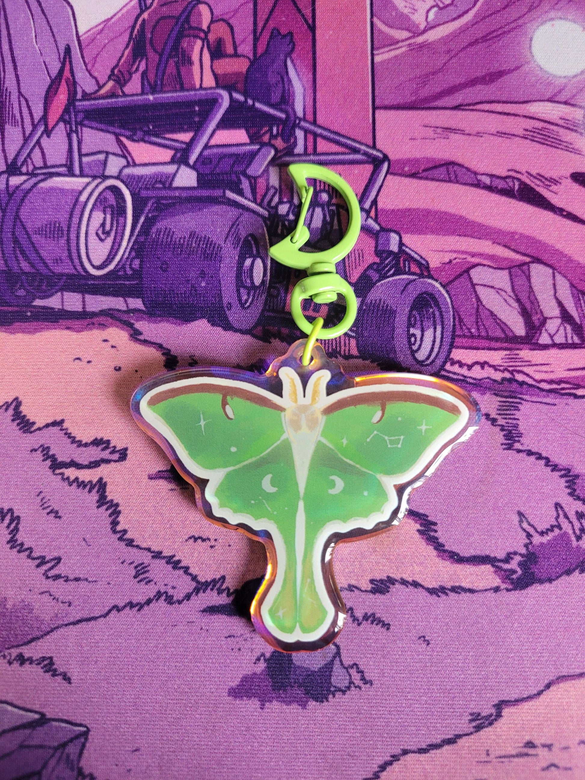 Luna Moth Acrylic Keychain