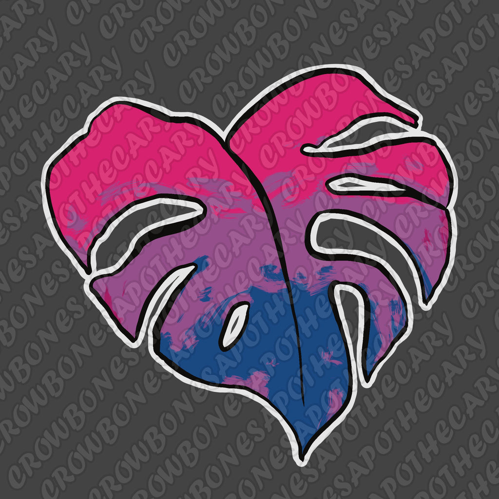 Pride Monstera Leaf - 2" Vinyl Sticker