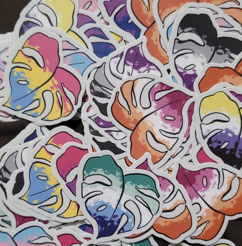Pride Monstera Leaf - 2" Vinyl Sticker