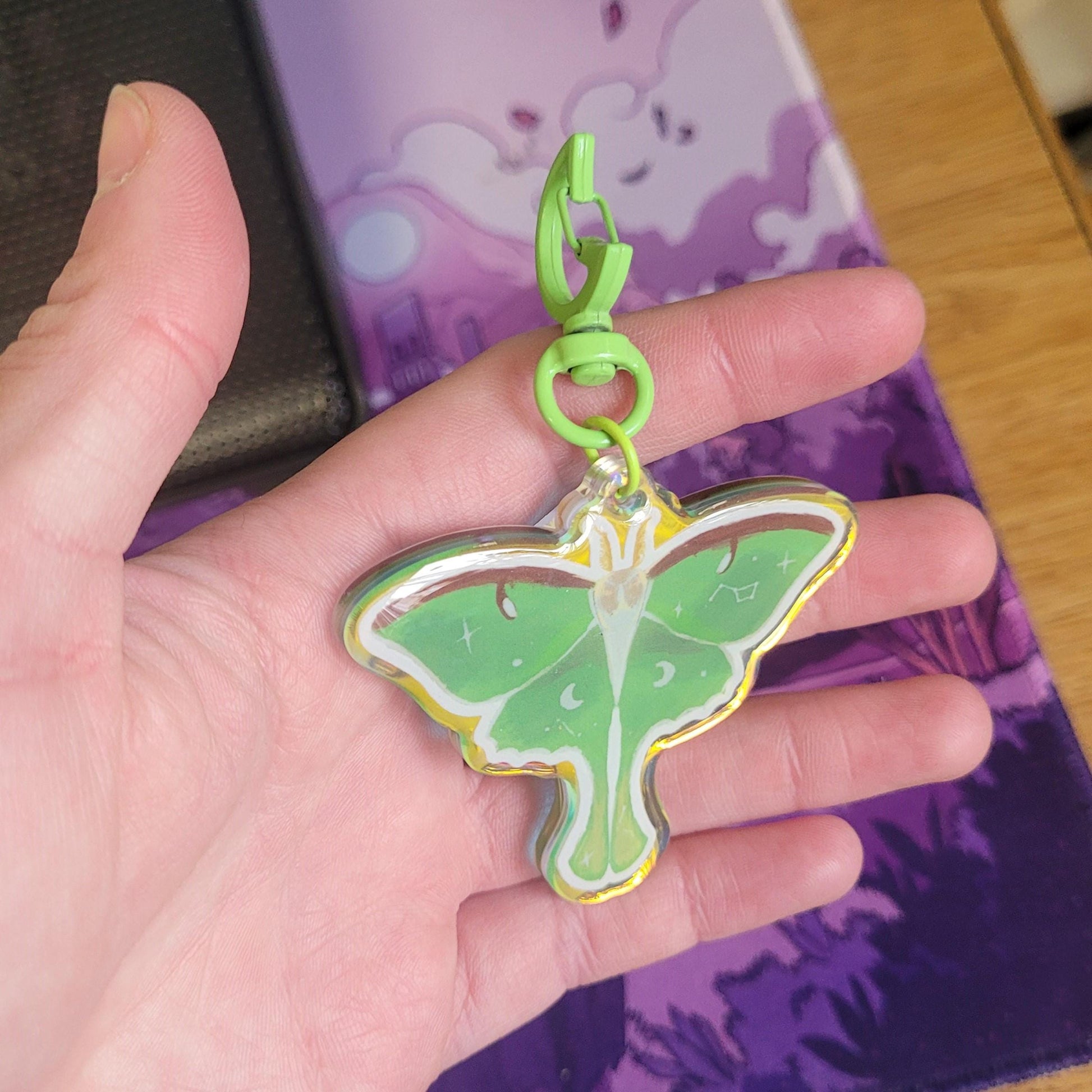 Luna Moth Acrylic Keychain
