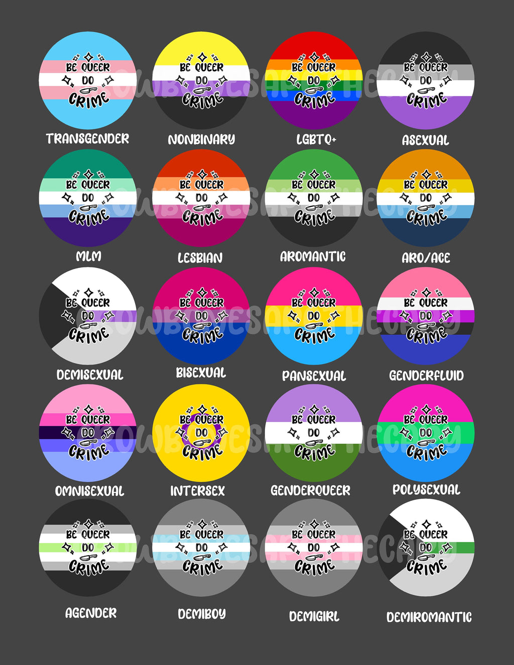 Be Queer Do Crime 1.25" Button Pin