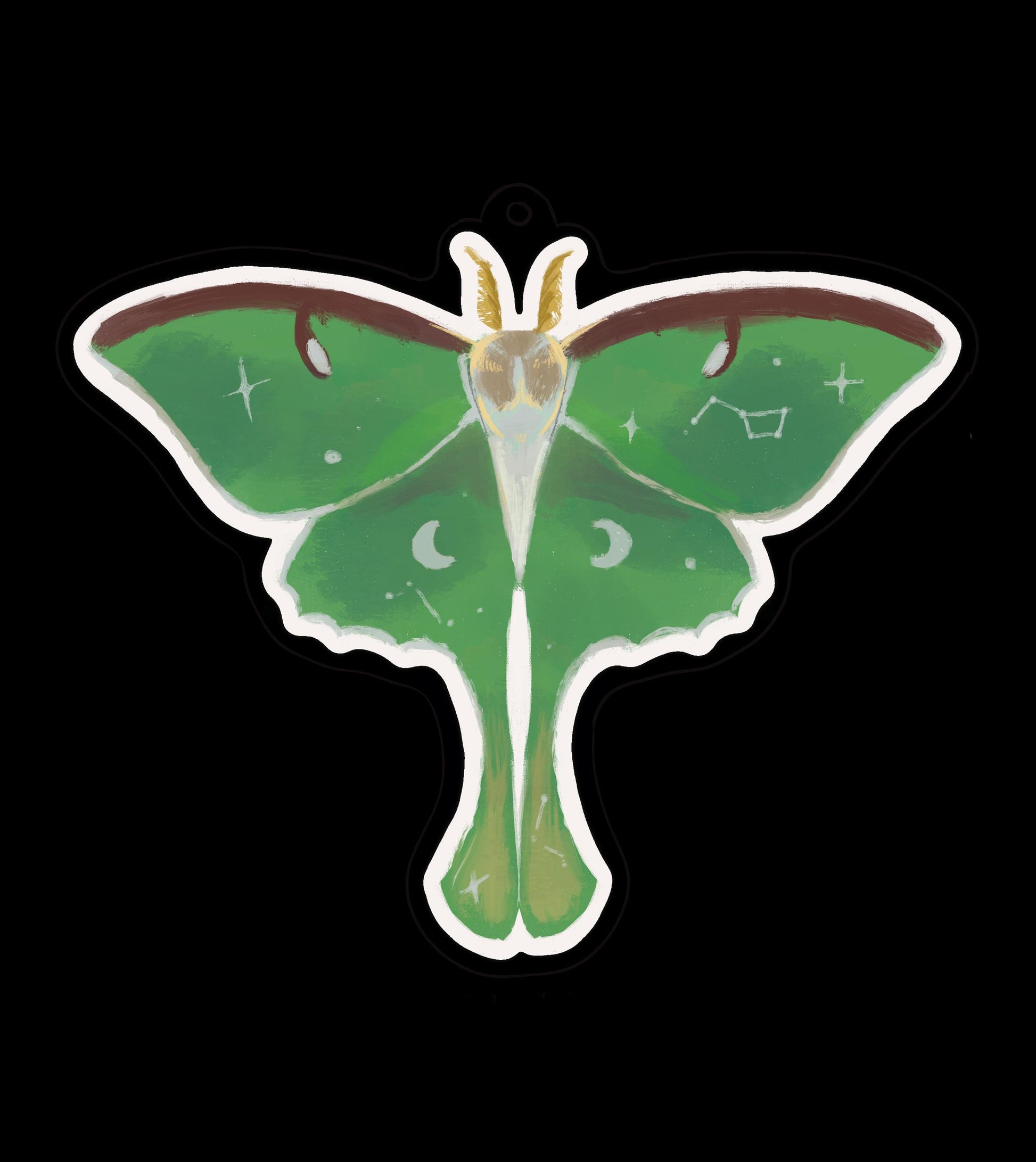 Luna Moth Acrylic Keychain