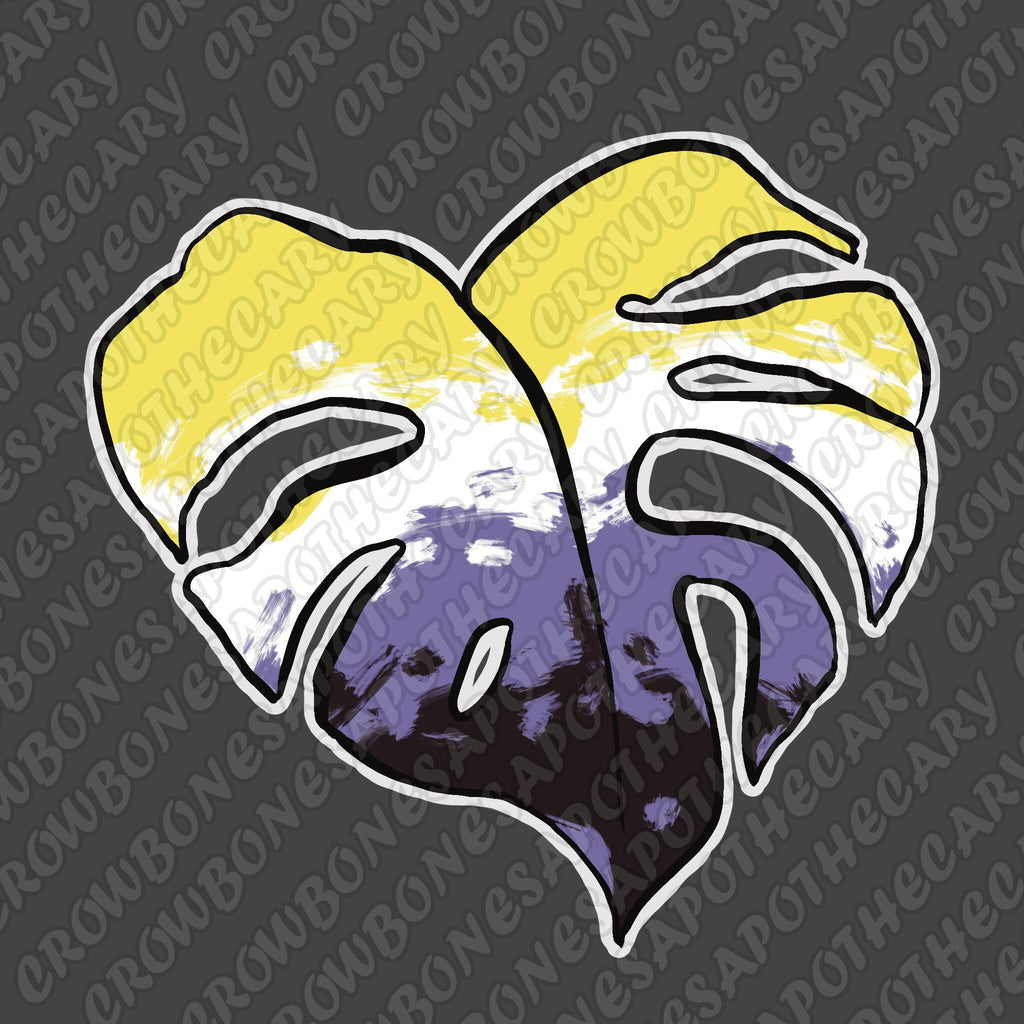 Pride Monstera Leaf - 2" Vinyl Sticker