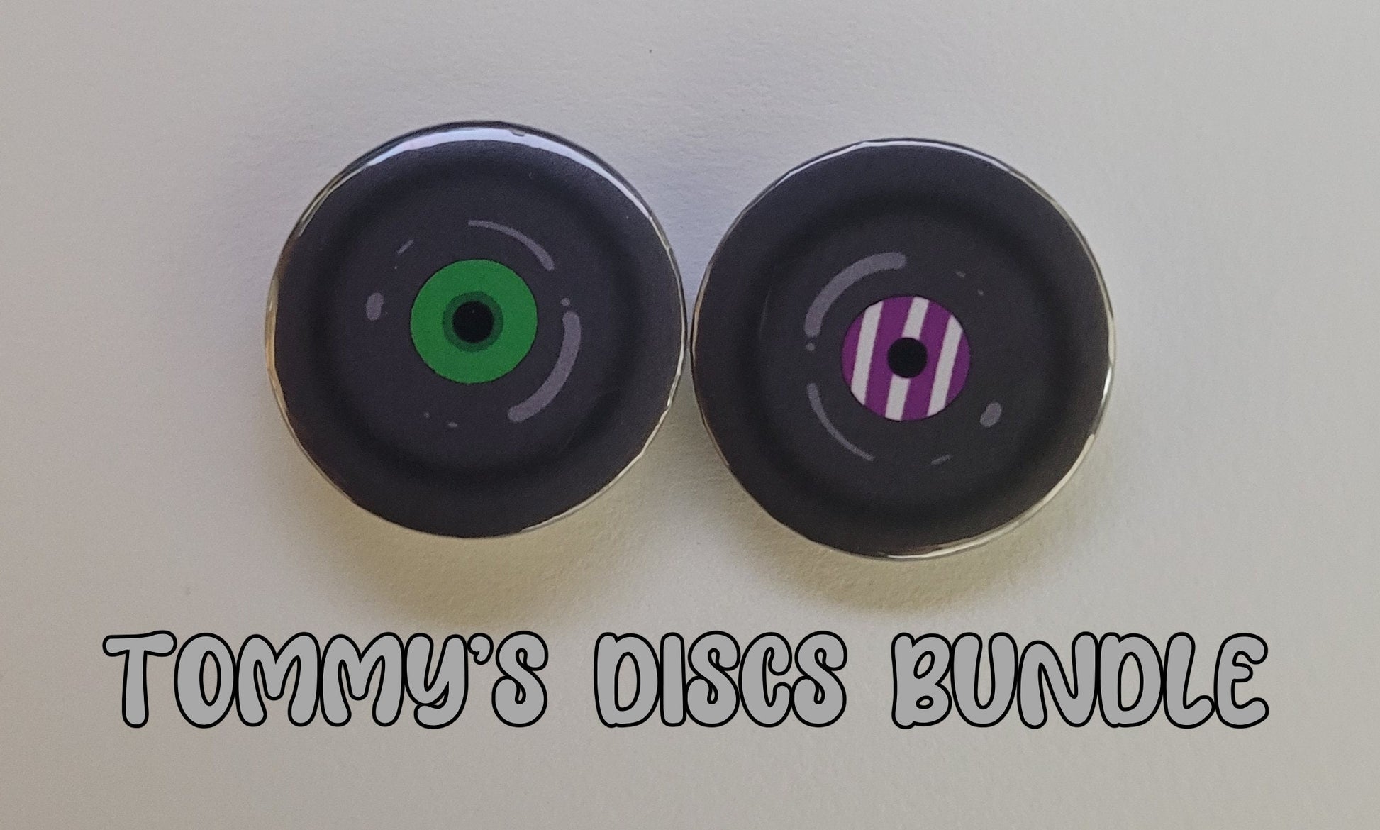 Video Game Inspired Record Disc 1.25" Button Pin