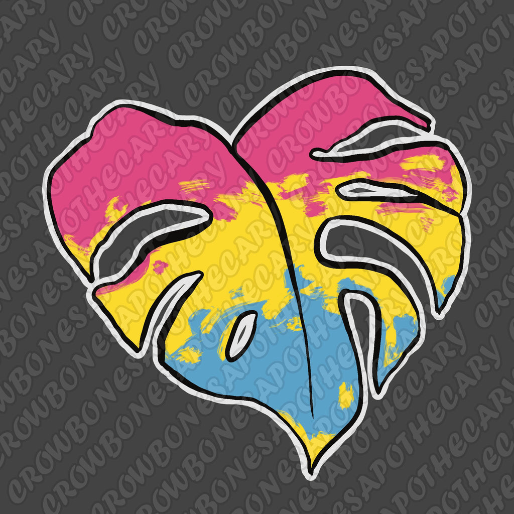 Pride Monstera Leaf - 2" Vinyl Sticker