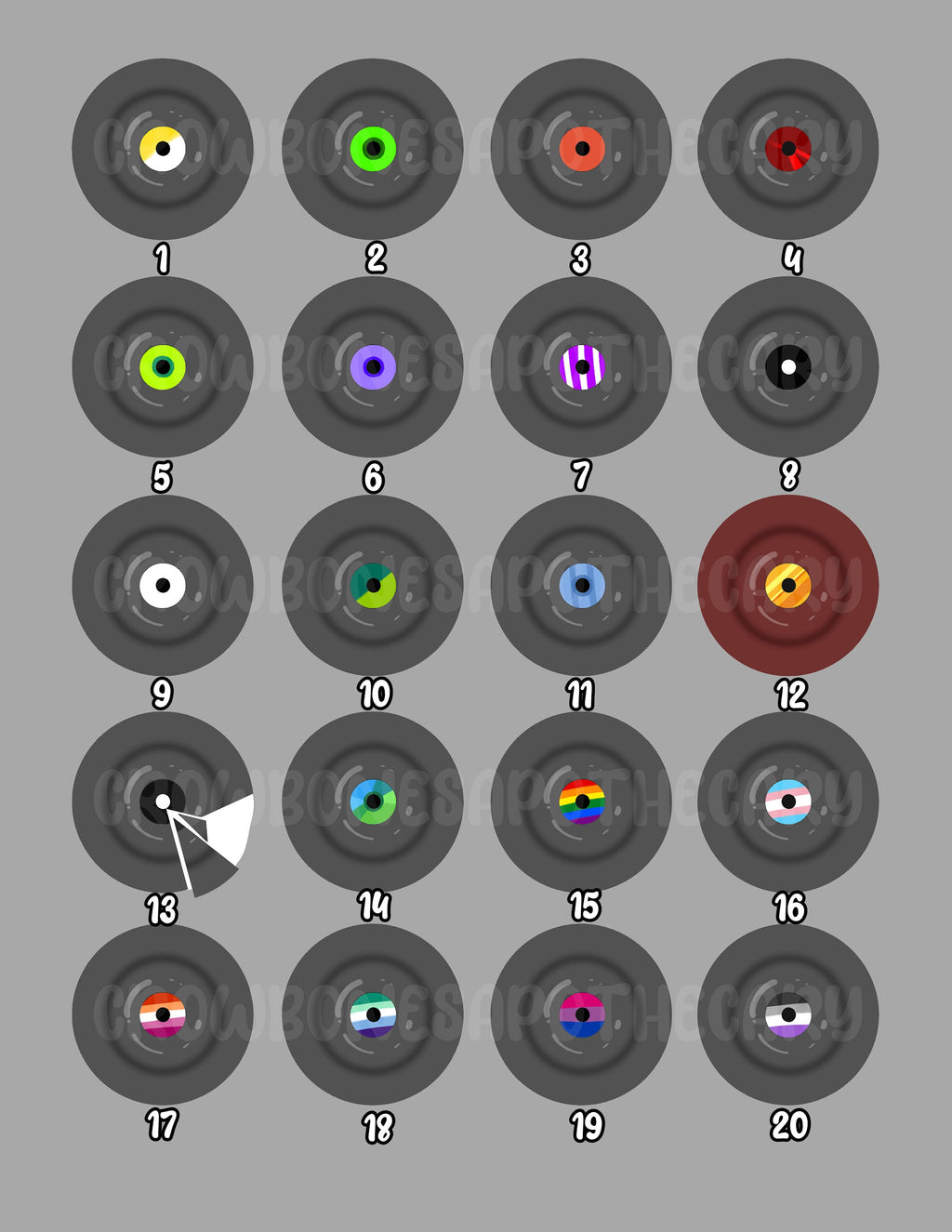 Video Game Inspired Record Disc 1.25" Button Pin