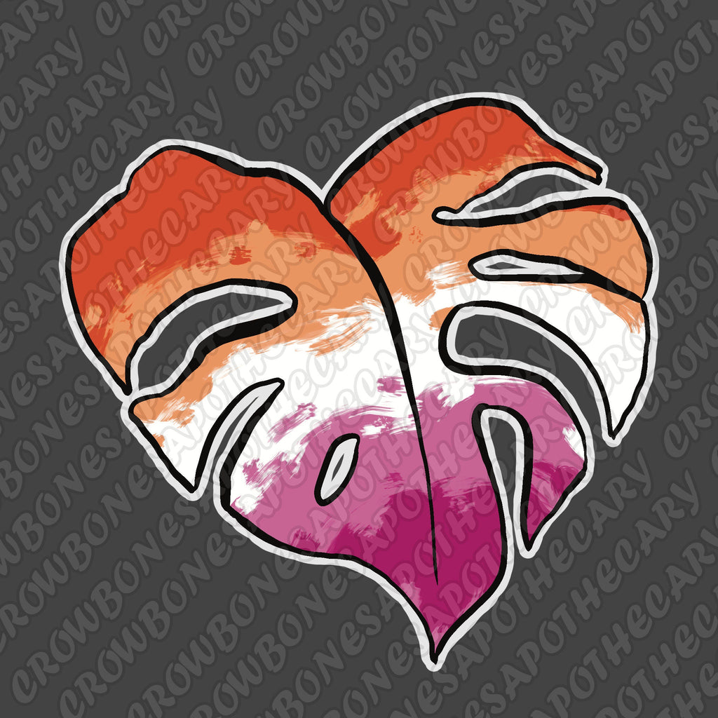 Pride Monstera Leaf - 2" Vinyl Sticker
