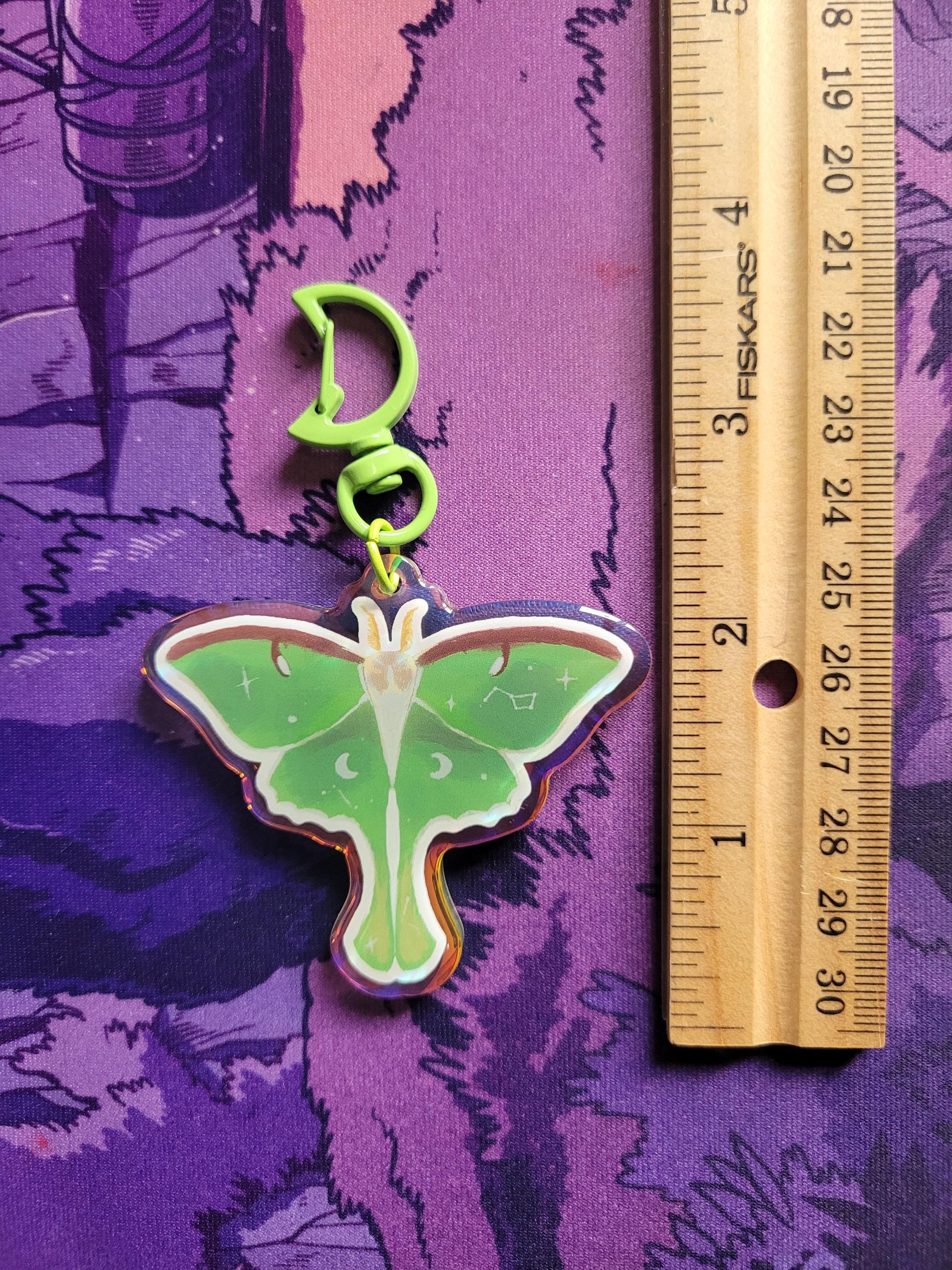 Luna Moth Acrylic Keychain